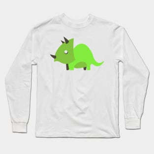 Baby Triceratops Cartoon Icon Long Sleeve T-Shirt